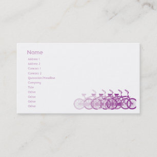 Cartão De Visita Bicicleta roxa - carnudo