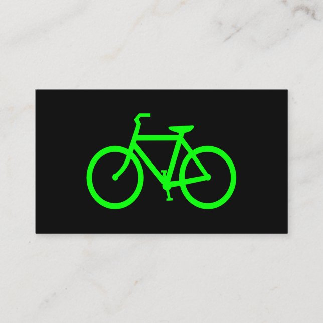 Cartão De Visita Bicicleta Verde Lima (Frente)