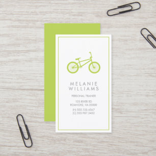 Cartão De Visita Bicicleta Verde Mod Kiwi