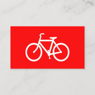 Cartão De Visita Bicicleta Vermelha e Branca