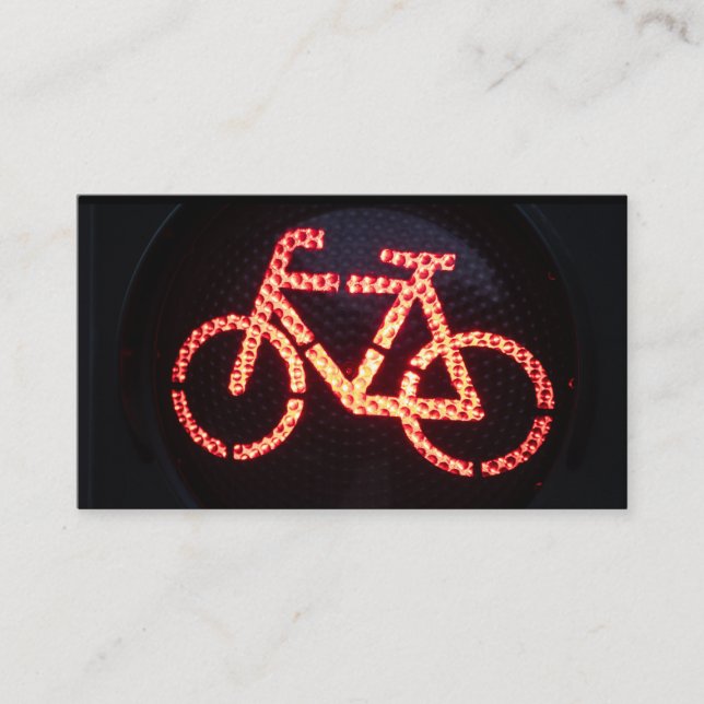 Cartão De Visita Bicicleta Vermelha para Reparo de Bicicletas Compr (Frente)