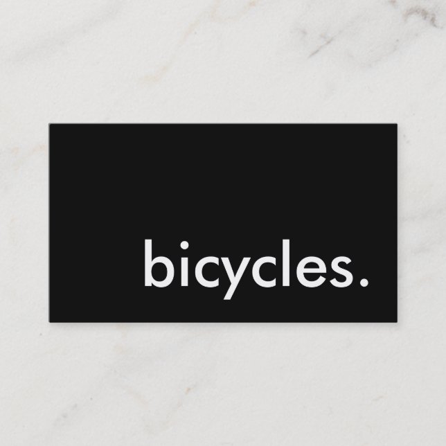Cartão De Visita bicicletas. (Frente)