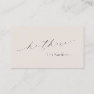 Cartão De Visita Biege Neutro Simples Tan Código QR Elegante Modern