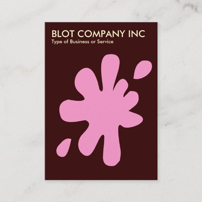 Cartão De Visita Big Blot - Rosa com Creme no escuro 330000 (Frente)
