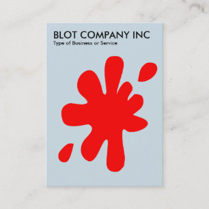 Cartão De Visita Big Blot - Vermelho em azul pálido D0E8