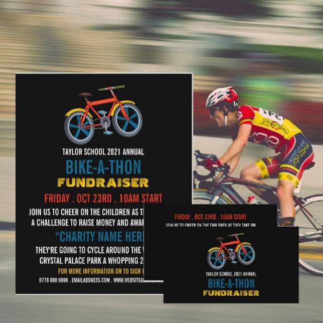 Cartão De Visita Bike de Criança, evento "Bicicleta de Caridade par (Criador carregado)