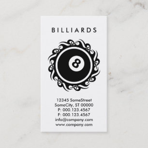 Cartão De Visita BILHARES tribais