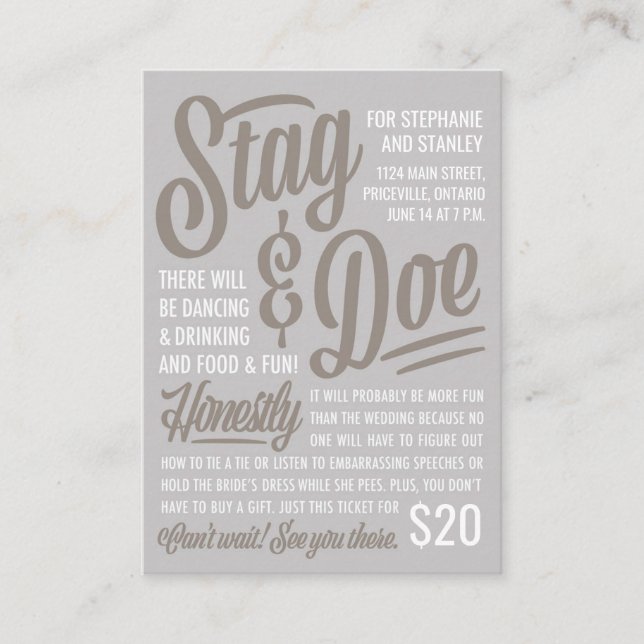 Cartão De Visita Bilhete de Arranque e Doe Honestamente (Frente)