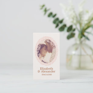 Cartão De Visita Bilhete de Festa de Coroa de Xilogravura - Marfim