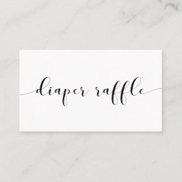 Cartão De Visita Bilhete de fralda chic