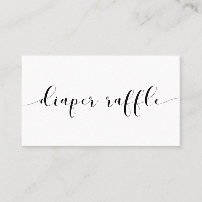 Cartão De Visita Bilhete de fralda chic (Frente)