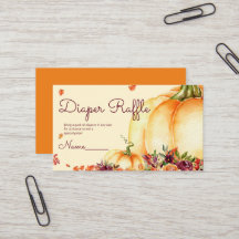 Bilhete de fralda de abóbora