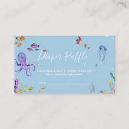 Cartão De Visita Bilhete de fralda de chá de fraldas bonito