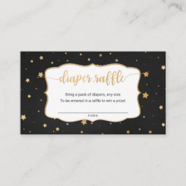Cartão De Visita Bilhete de fralda em prancha preto de ouro