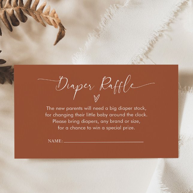 Cartão De Visita Bilhete de Fralda Rústica Simples (Criador carregado)