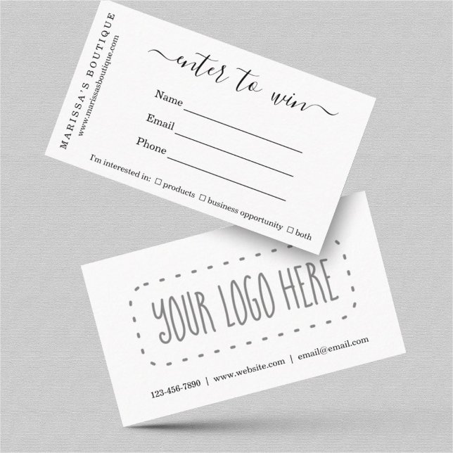 Cartão De Visita Bilhete de Raffle Comercial (Criador carregado)