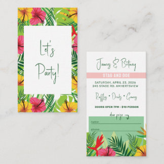 Cartão De Visita Bilhetes de Férias Tropicais e Festas de Doe