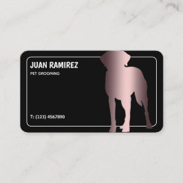 Cartão de visita Bilíngue do Groomer de Cães de Pe