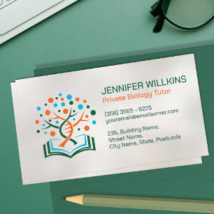 Cartão De Visita Biology Science Tutoring Services - DNA Tree