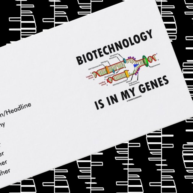 Cartão De Visita Biotecnologia Está Em Meus Genes (Replicação De DN (Classic molecular biology business card for any biotechnologist or geneticist)