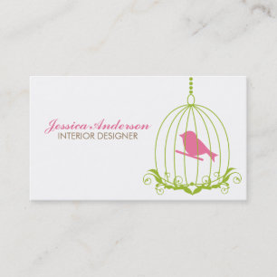 Cartão De Visita Birdcage bonito