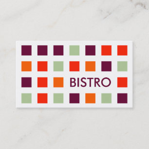 Cartão De Visita BISTRO (quadrados moderados)
