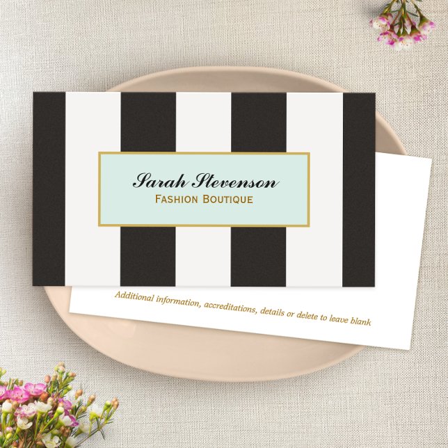 Cartão De Visita Bítique de estilhaços brancos e pretos elegantes (Criador carregado)