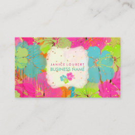 Cartão De Visita BixDezines hibiscus/floresta tropical/painéis de m