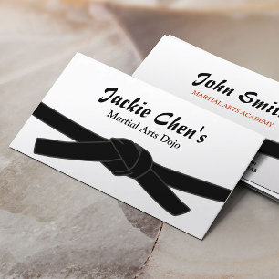 Cartão De Visita Black Belt Master Martial Arts Dojo Professional