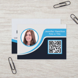 Cartão De Visita Black Blue profissional adicione seu logotipo ao q