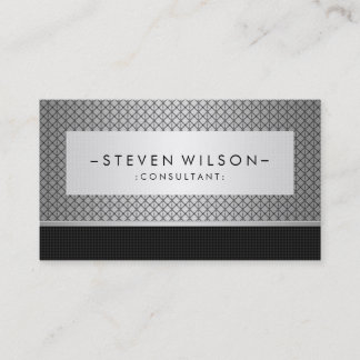 Cartão De Visita Black Elegante Moderno Profissional de Metal