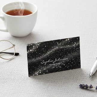 Cartão De Visita Black glitter Business Card