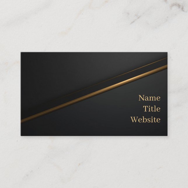 Cartão De Visita Black Gold Luxury Business Card (Frente)