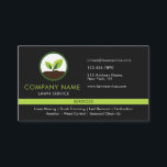 Cartão De Visita Black Green Lawn Care Landscaping Professional<br><div class="desc">Modern black and green lawn care business card with a vibrant professional icon and modern typography to project a confident professional image. Designed by Thisisnotme©.</div>