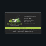 Cartão De Visita Black Green Lawn Care Landscaping Professional<br><div class="desc">Modern black and green lawn care business card with a vibrant professional icon and modern typography to project a confident professional image. Designed by Thisisnotme©.</div>