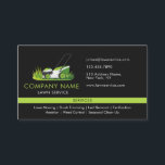 Cartão De Visita Black Green Lawn Care Landscaping Professional<br><div class="desc">Modern black and green lawn care business card with a vibrant professional icon and modern typography to project a confident professional image. Designed by Thisisnotme©.</div>