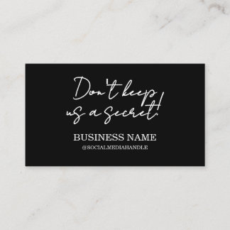 Cartão De Visita Black Modern Refere Um Amigo