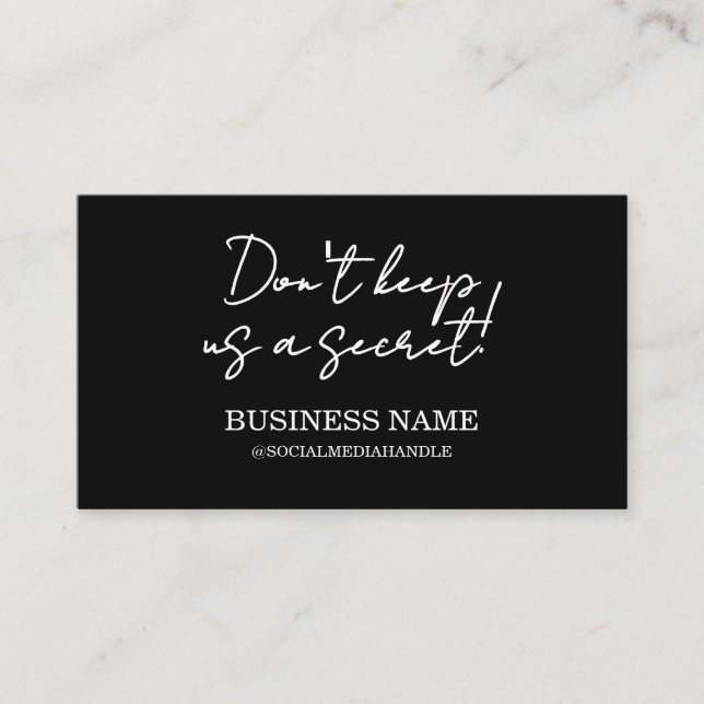 Cartão De Visita Black Modern Refere Um Amigo (Frente)