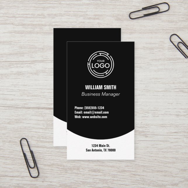 Cartão De Visita Black Modern Simple (Frente/Verso In Situ)
