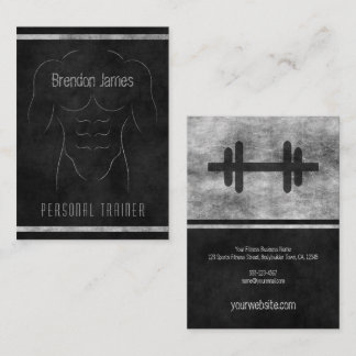 Cartão De Visita Black Muscle Man descreve grandes treinadores pess