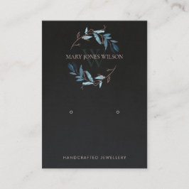 CARTÃO DE VISITA BLACK PINK FOLIAGE MONOGRAM EARRING LOGO DE EXIBIÇ