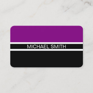 Cartão De Visita Black Purple Professional Elegant Modern