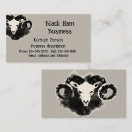 Cartão De Visita Black Ram Tough Rugged Strong