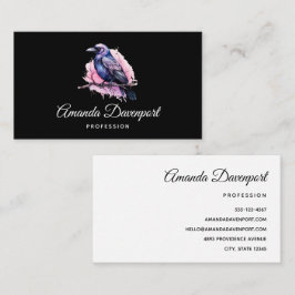Cartão De Visita Black Raven em uma Ilustração de Ramificação