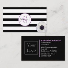 Cartão De Visita Black Strike e Anenome Monograma
