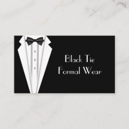 Cartão De Visita Black Tie Formal White Tuxedo Business