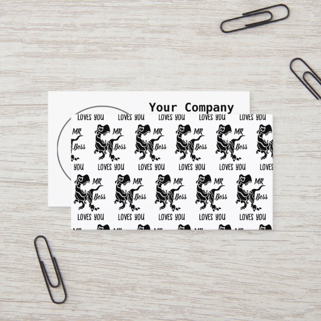 Cartão De Visita Black Trex, o Chefe Dino (Frente/Verso In Situ)