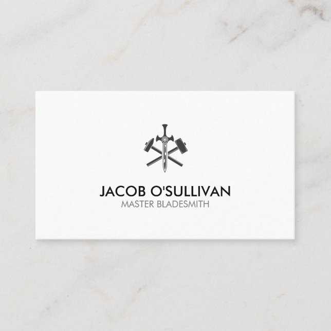 Cartão De Visita Blacksmith Iron Works Metal (Frente)
