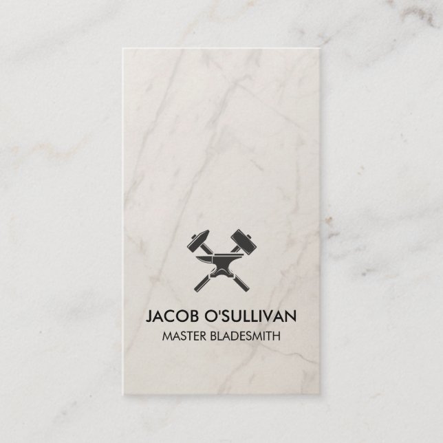 Cartão De Visita Blacksmith Iron Works Metal  (Frente)