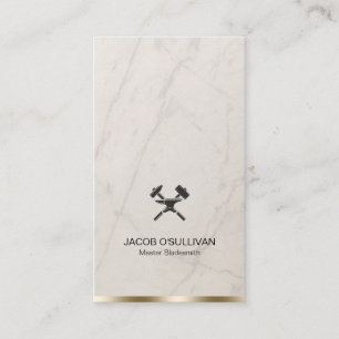 Cartão De Visita Blacksmith Iron Works Metal